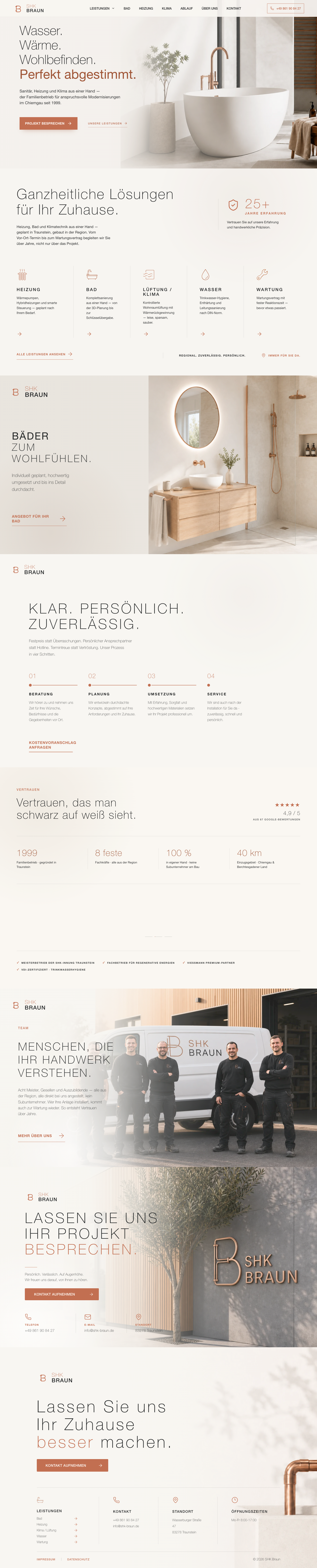 Website von SHK Braun